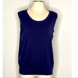Navy Blue sleeveless Top.